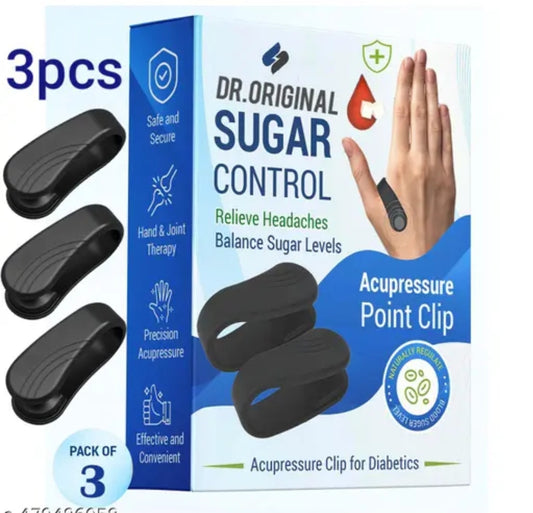 Dr.VED's (3Pcs)LI4 Acupressure Clip for Diabetics Sugar Control,Headache &Tension Relief (Limited Time Offer – Buy 1, Get 2 FREE! 🎁